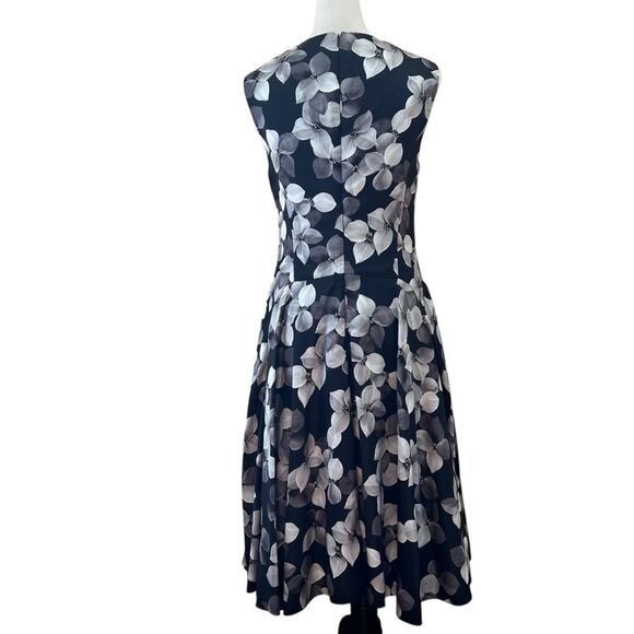 Jason Wu Fit & Flare Full Skirt Black & Gray Cocktail Dress, Measures as Medium - Picture 6 of 8